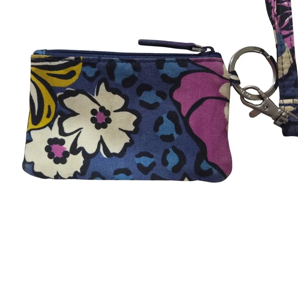 Vera Bradley Retired African Violet Lanyard Wallet Coin ID Card Holder Pouch - Picture 3 of 3
